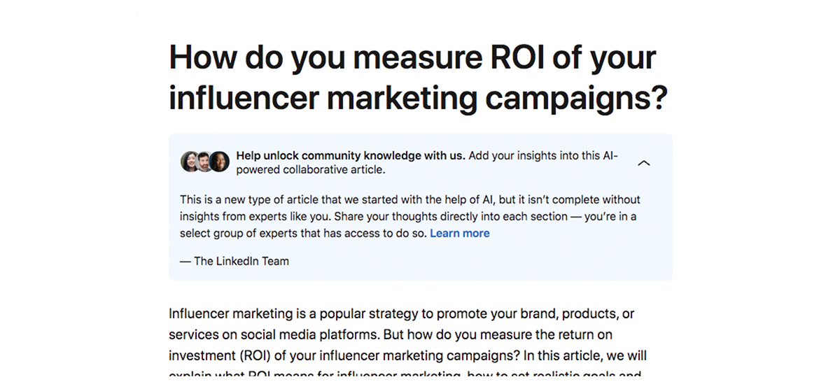 LinkedIn launches AI-powered 'Collaborative Articles' - Netizency